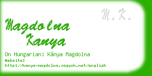 magdolna kanya business card